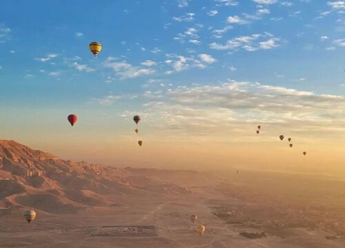 Hot Air Balloon Over Luxor Sunrise